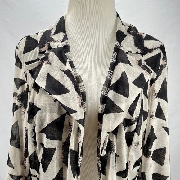 NWT The Queen Silk Blend Jacket Sz XL Lightweight Mixed Design New W/ Tags Plus - Picture 4 of 12